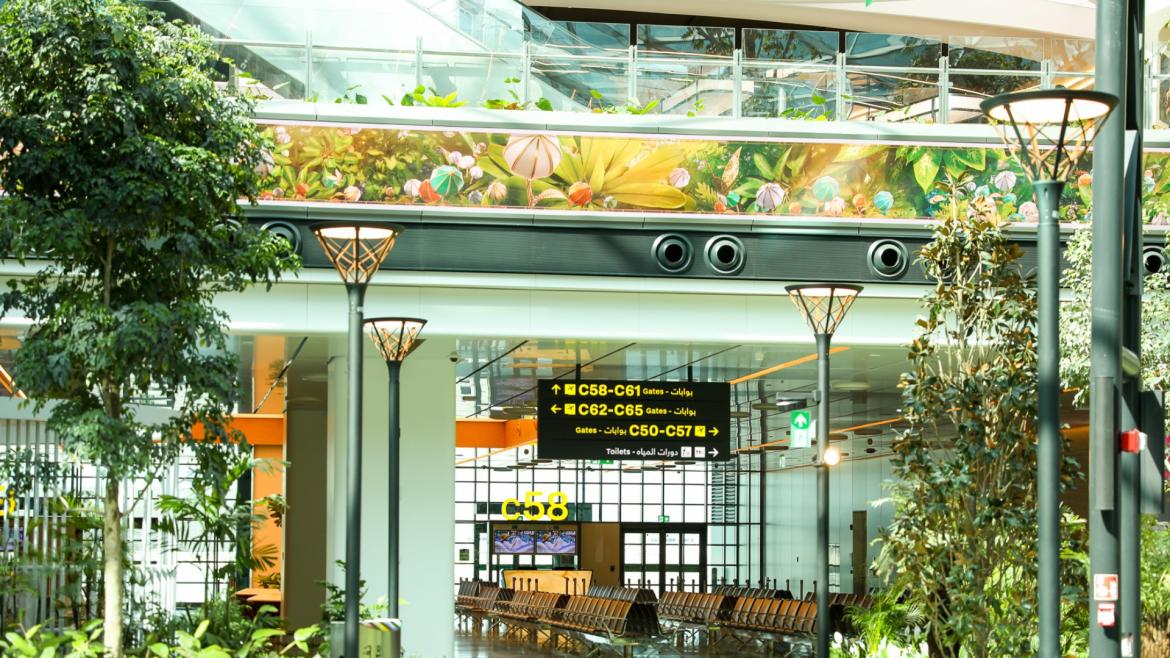 Hamad International Airport (DOH) Digital Ribbon Display at the ORCHARD